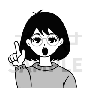 ひらめきメガネ女子ブラック
